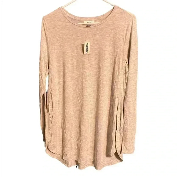 Old Navy Heather Gray Longline Curved Hem Tunic - Picture 1 of 6